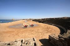 The stadium at Caesarea, Israel. Creator: Samuel Magal
