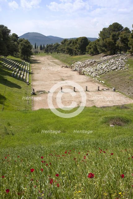 The stadium at Epidauros, Greece. Artist: Samuel Magal