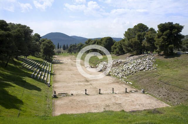 The stadium at Epidauros, Greece. Artist: Samuel Magal
