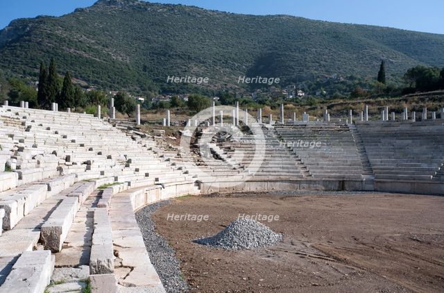 The stadium at Messene, Greece. Creator: Samuel Magal.