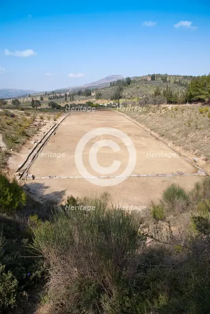 The stadium at Nemea, Greece. Creator: Samuel Magal.