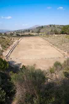 The stadium at Nemea, Greece. Creator: Samuel Magal