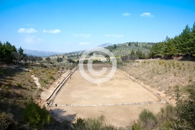 The stadium at Nemea, Greece. Creator: Samuel Magal.