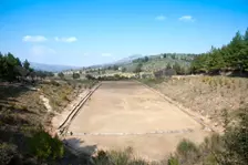 The stadium at Nemea, Greece. Creator: Samuel Magal