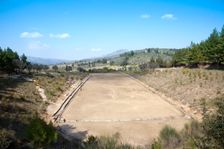 The stadium at Nemea, Greece. Creator: Samuel Magal