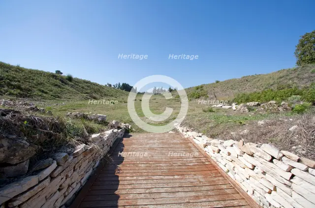 The stadium at Nikopolis, Greece. Creator: Samuel Magal.