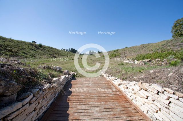 The stadium at Nikopolis, Greece. Creator: Samuel Magal.