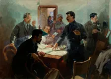 The Staff of the October Revolution 1934. Artist: Vasili Svarog