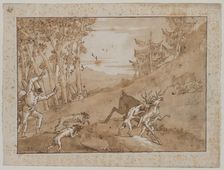The Stag Hunt, 1790s. Creator: Giovanni Domenico Tiepolo (Italian, 1727-1804)