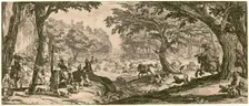 The Stag Hunt, probably 1619. Creator: Jacques Callot