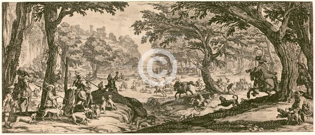 The Stag Hunt, probably 1619. Creator: Jacques Callot.