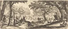 The Stag Hunt, probably 1619. Creator: Jacques Callot