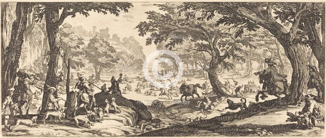 The Stag Hunt, probably 1619. Creator: Jacques Callot.