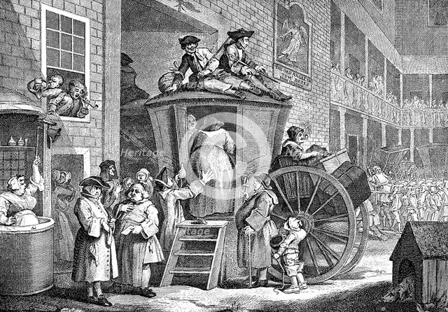 'The Stage Coach or Country Inn Yard', 1747. Artist: William Hogarth