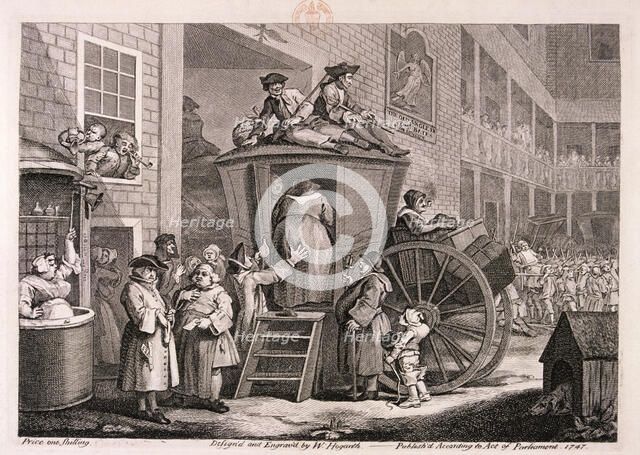 'The stage-coach or the country inn yard', 1747. Artist: William Hogarth