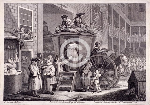 'The stage-coach, or the country inn yard', 1747. Artist: William Hogarth