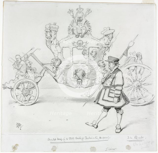 The Stagecoach for Parliamentary Purposes. Creator: Edward Tennyson Reed (British, 1860-1933).