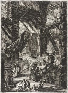 The Staircase with Trophies, 1761. Creator: Giovanni Battista Piranesi