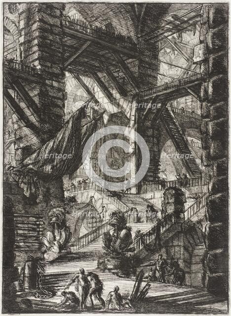 The Staircase with Trophies, 1761. Creator: Giovanni Battista Piranesi.