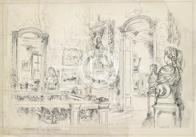 The Staircase Gallery of the Mauritshuis. Creator: Anon.