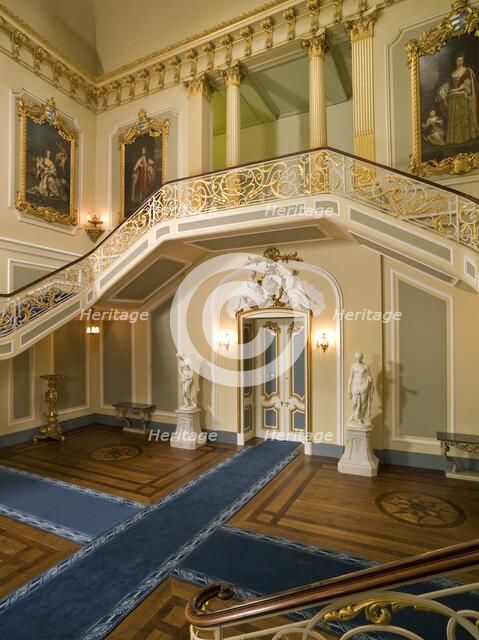 The Staircase Hall, Wrest Park House, Silsoe, Bedfordshire, 2008. Artist: Historic England Staff Photographer.
