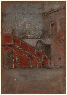 The Staircase: Note in Red, 1880. Creator: James Abbott McNeill Whistler