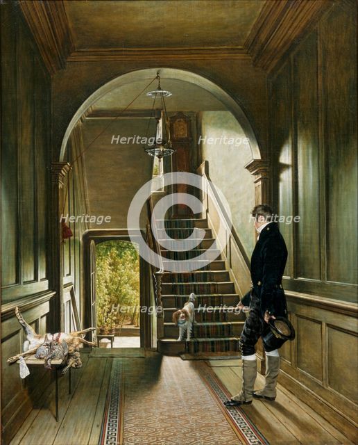The Staircase of the London Residence of the Painter, 1828. Artist: Wonder, Pieter Christoffel (1780-1852)