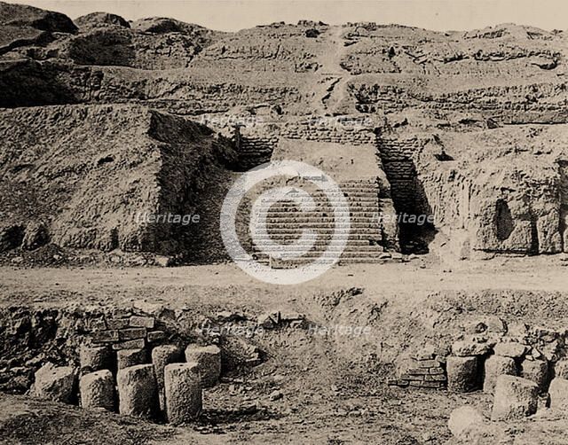 The stairs of Surkh Kotal Temple. Creator: Unknown photographer.