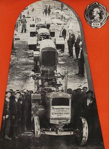 The Stalingrad Tractor Plant. Illustration from USSR Builds Socialism, 1933. Creator: Lissitzky, El (1890-1941)