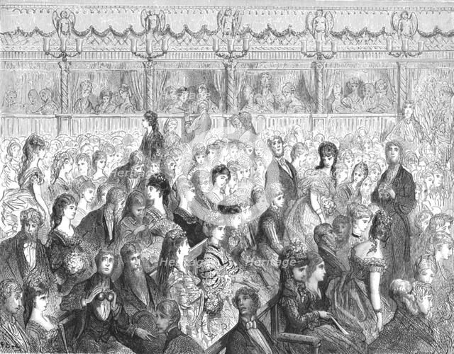 'The Stalls - Covent Garden Opera', 1872.  Creator: Gustave Doré.
