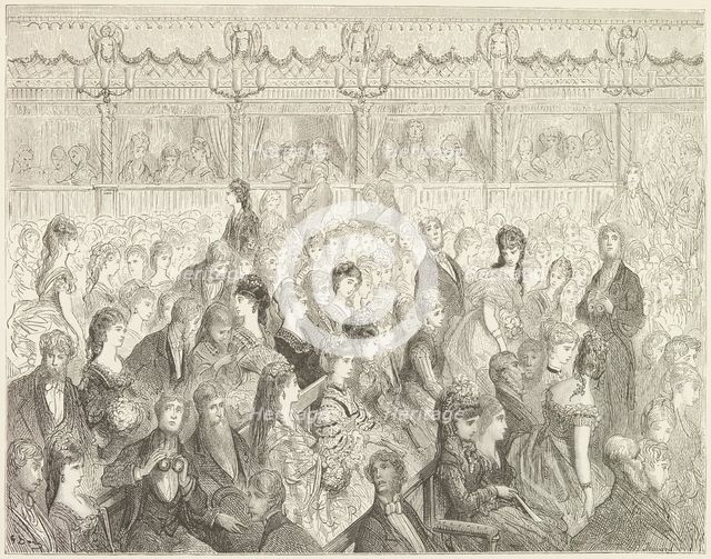 The Stalls, Covent Garden Opera, 1872.  Creator: Paul Jonnard.