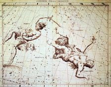 The star constellations Perseus and Andromeda, 1729. Creator: Sir James Thornhill