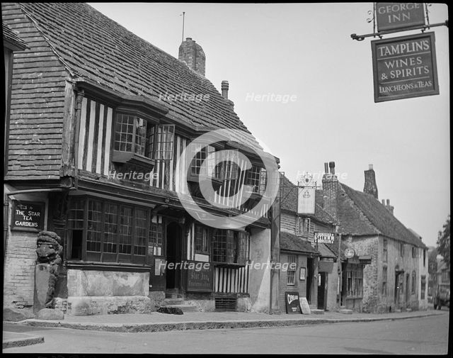 The Star Inn, High Street, Alfriston, Wealden, East Sussex, 1940-1949. Creator: Ethel Booty.
