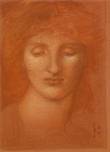 The Star of Bethlehem - Study for the Angel's Head, 1890. Creator: Sir Edward Coley Burne-Jones