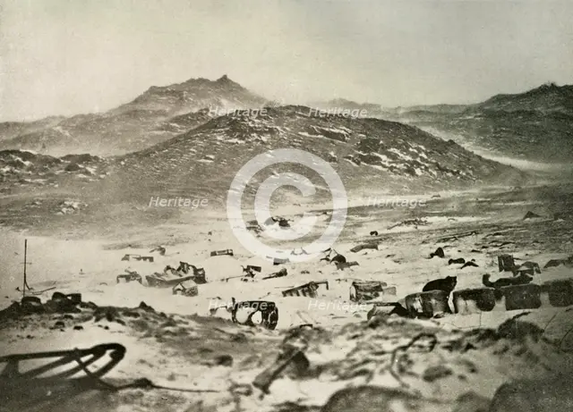 'The Start of a Blizzard at the Winter Quarters', c1908, (1909).  Artist: Unknown.