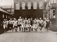 The start of a paperchase, 1909