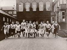 The start of a paperchase, 1909