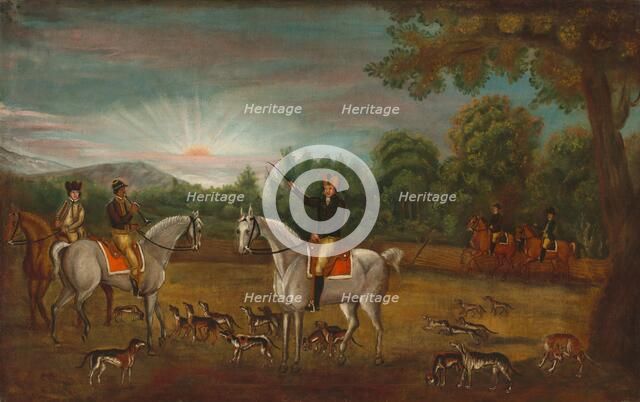 The Start of the Hunt, c. 1800. Creator: Unknown.