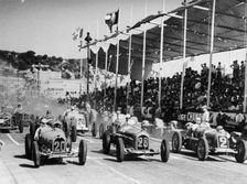 The starting grid for the Nice Grand Prix, 1934