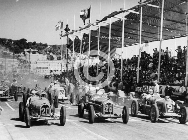 The starting grid for the Nice Grand Prix, 1934. Artist: Unknown