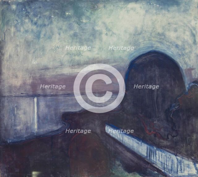 The Starry Night. Artist: Munch, Edvard (1863-1944)