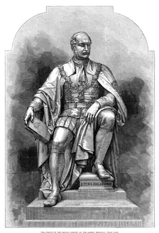 The Statue of the Prince Consort on the Albert Memorial, Hyde Park, 1876. Creator: Unknown