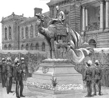 'The Statue of General Gordon at the Brompton Barracks, Chatham; The Prince of Wales Unveiling the Creator: Unknown