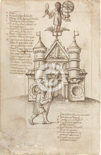 The Statue of Opportunity and the Passer-by [fol. 8 recto], c. 1512/1515. Creator: Unknown.