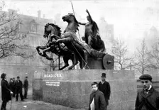 The Statue of Queen Boadicea to be placed on the Thames Embankment, 1898. Creator: Unknown
