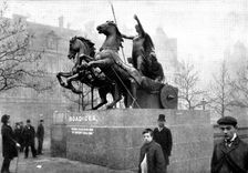 The Statue of Queen Boadicea to be placed on the Thames Embankment, 1898. Creator: Unknown