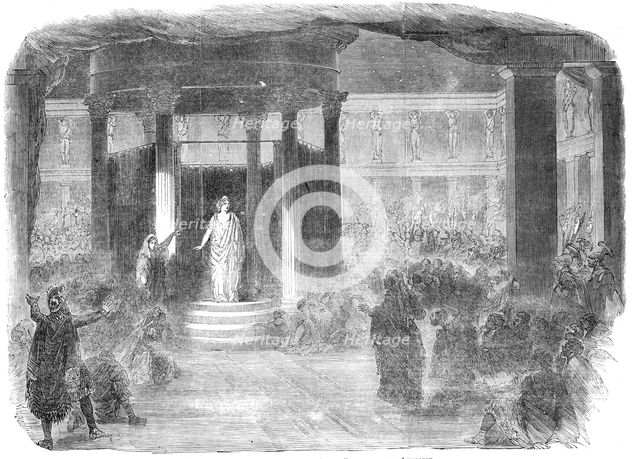 The Statue Scene from "The Winter's Tale", at the Princess' Theatre, 1856.  Creator: Unknown.