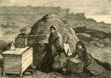 The State of Ireland: An Evicted Family Near Errismore c1880. Creator: Unknown