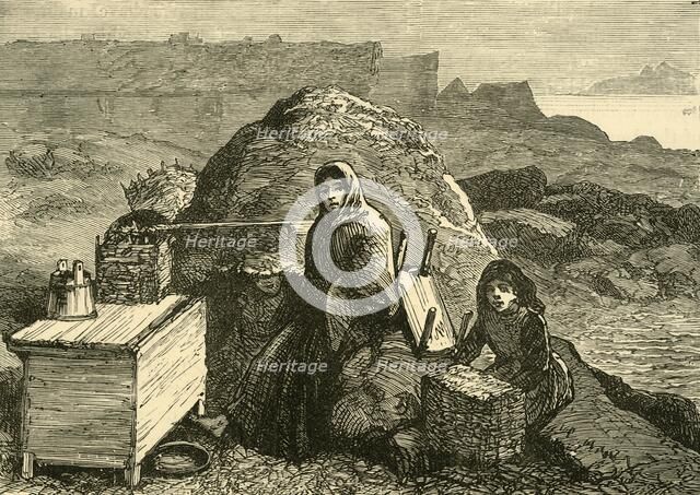 'The State of Ireland: An Evicted Family Near Errismore', c1880. Creator: Unknown.