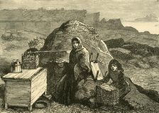 The State of Ireland: An Evicted Family Near Errismore c1880. Creator: Unknown